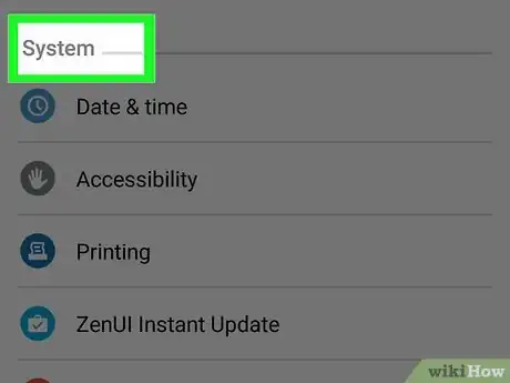 Step 2 Desça até o final do menu "Configurações".