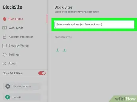 Step 7 Adicione um site.