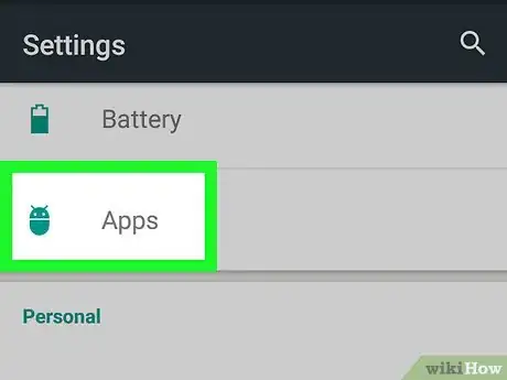 Step 2 Desça a página e toque em Apps.