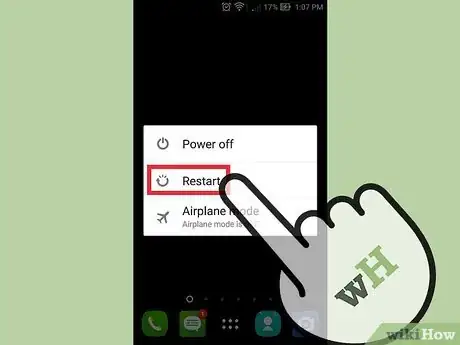 Step 2 Reinicie o celular.