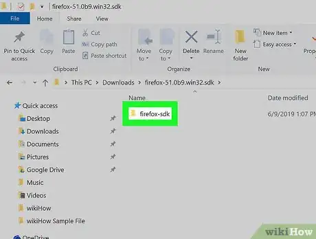 Step 9 Acesse firefox-sdk, a única pasta da janela.