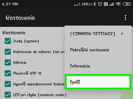 Step 4 Toque em Spät' no menu suspenso.