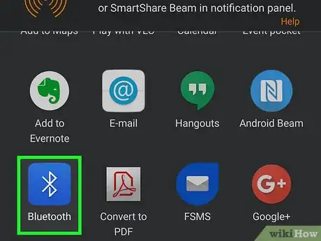 Step 10 Toque em Bluetooth.