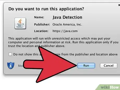 Step 3 Caso solicitado pelo navegador de internet, dê permissão ao JAVA para verificar sua versão.