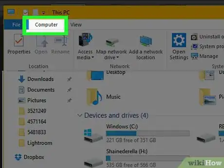 Step 8 Clique em Computador, uma guia no canto esquerdo superior da página.