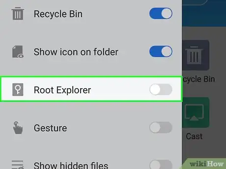 Step 5 Desça até a seção “Explorador Root”, que deve ter um botão cinza ao seu lado.