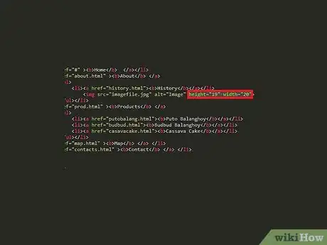Step 3 Substitua height e width conforme desejado, como por exemplo: