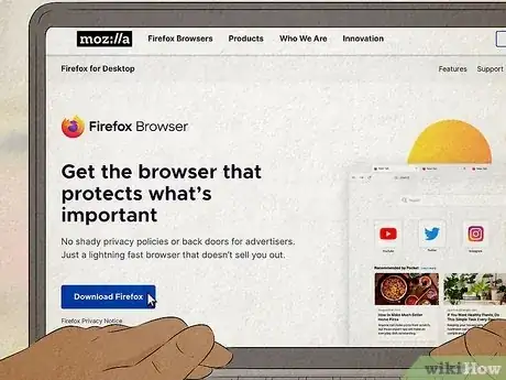 Use um navegador de internet diferente.