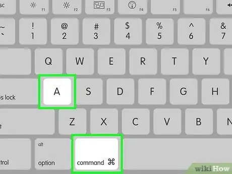Step 8 Pressione as teclas ⌘ Command+A no teclado.