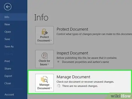 Step 4 Clique no ícone Gerenciar Documento.