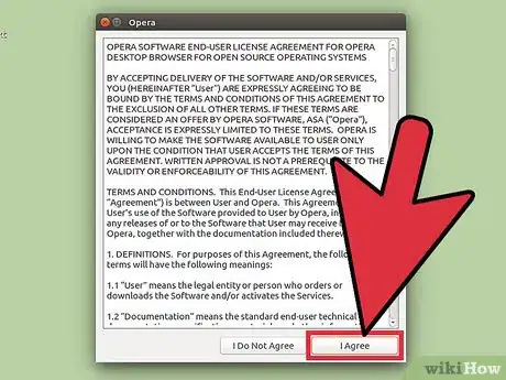 Step 10 Se quiser, leia a Licença de Usuário Final do Software Opera e, em seguida, clique no botão "Concordo" com o mouse.