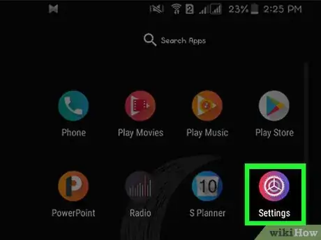 Step 1 Abra o menu "Configurações" no Android.