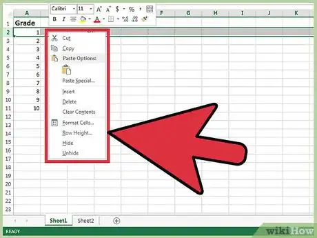 Step 5 Clique com o botão direito na linha selecionada.