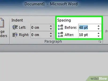 Step 4 Altere o espaçamento entre parágrafos.