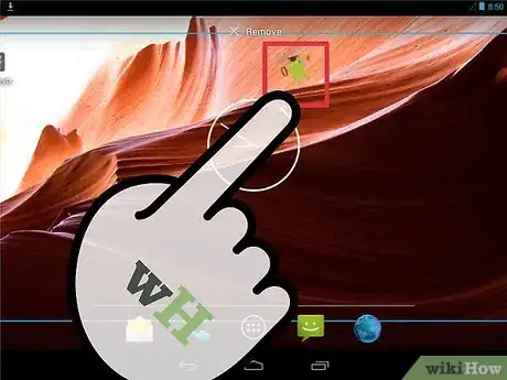 Step 3 Toque e segure o widget desejado.