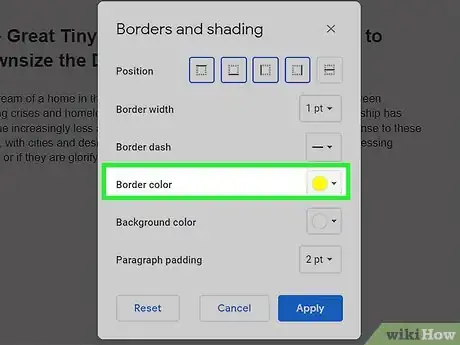 Step 6 Personalize a borda (opcional).
