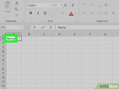 Step 4 Digite o nome que você quer dar à coluna.