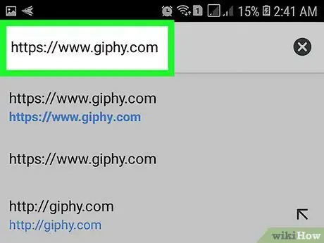 Step 1 Vá até o site com o GIF que você quer salvar.