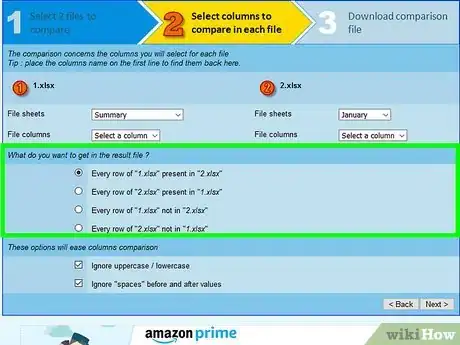 Step 5 Selecione o tipo de conteúdo que você quer comparar.