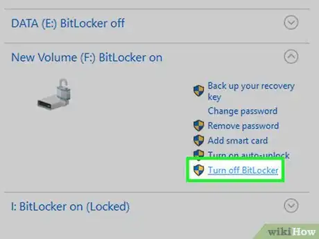 Step 5 Clique em Desativar BitLocker.